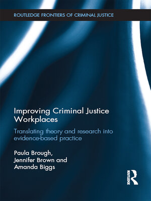 cover image of Improving Criminal Justice Workplaces